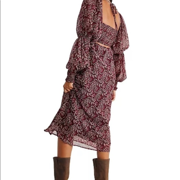 BNWT Stunning!! Free People Floral Midi Dress - Picture 2 of 10